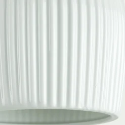 Suspension Électrifiée*alinea Suspension électrifiée en porcelaine striée D14,8cm - Blanc