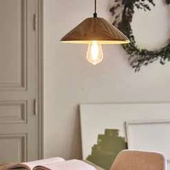 Suspension Électrifiée*alinea Suspension électrifiée en porcelaine D27,5cm - Jaune