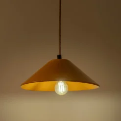 Suspension Électrifiée*alinea Suspension électrifiée en porcelaine D27,5cm - Jaune