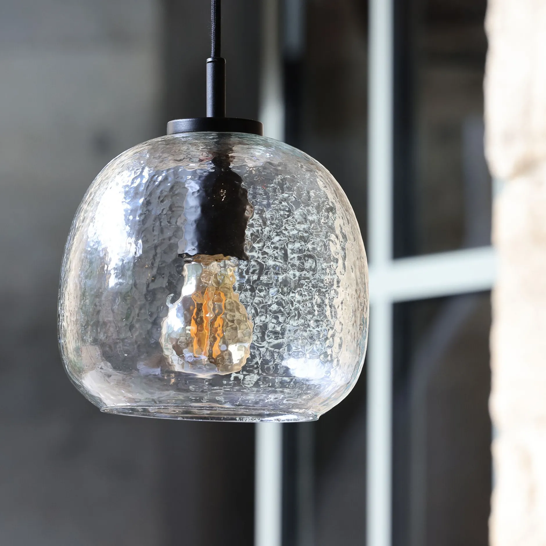 Lustre De Salle À Manger|Lustre*alinea Suspension électrifiée en verre D20cm - Transparent