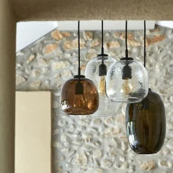 Suspension Électrifiée*alinea Suspension électrifiée en verre H35cm - Transparent