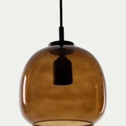 Suspension Électrifiée*alinea Suspension électrifiée en verre D20cm - Marron