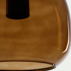 Suspension Électrifiée*alinea Suspension électrifiée en verre D20cm - Marron