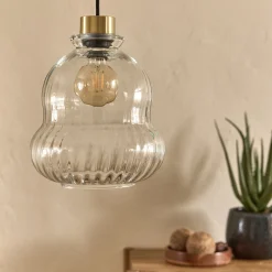 Suspension Électrifiée*alinea Suspension électrifiée en verre D24,5cm - Transparent