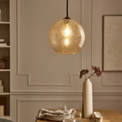 Suspension Électrifiée*alinea Suspension électrifiée en verre texturé D25cm - Transparent