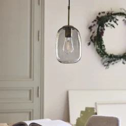 Suspension Électrifiée*alinea Suspension électrifiée en verre D15,5cm - Gris