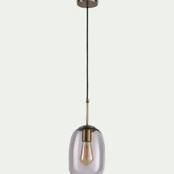 Suspension Électrifiée*alinea Suspension électrifiée en verre D15,5cm - Gris