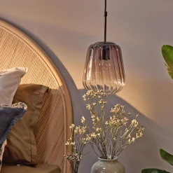 Suspension Électrifiée*alinea Suspension électrifiée en verre D17,5cm - Gris