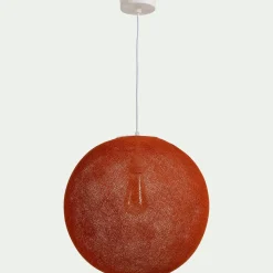 Suspension Électrifiée*alinea Suspension électrifiée globe en tissu D38cm - cuivre tanné Rouge