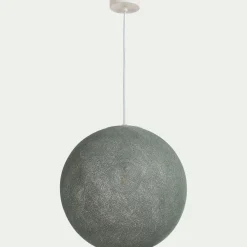 Suspension Électrifiée*alinea Suspension électrifiée globe en tissu D38cm - de gris Vert