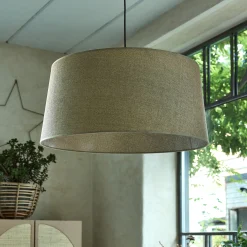 Suspension Électrifiée*alinea Suspension électrifiée tambour en papier tressé D78cm - Naturel