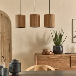 Suspension Naturelle|Suspension Électrifiée*alinea Suspension électrifiée triple en bambou L61cm - Naturel