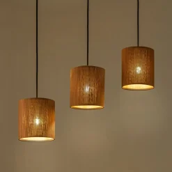 Suspension Naturelle|Suspension Électrifiée*alinea Suspension électrifiée triple en bambou L61cm - Naturel