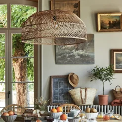 Lustre De Salle À Manger|Lustre*alinea Suspension non électrifiée en rotin - D80cm Naturel