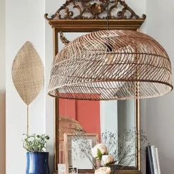 Lustre De Salle À Manger|Lustre*alinea Suspension non électrifiée en rotin - D80cm Naturel