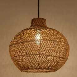 Lustre De Salle À Manger|Suspension Naturelle*alinea Suspension non électrifiée en rotin et fer - D46cm Naturel