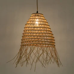 Lustre De Salle À Manger|Lustre*alinea Suspension non électrifiée fait main E27 en palmier D40cm - Naturel