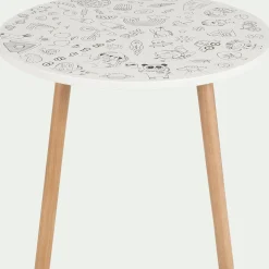 Table Et Chaise Enfant*alinea Table à colorier D50xH41,6cm - Blanc