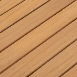 Table Basse Exterieur|Salon De Jardin Modulable*alinea Table basse de jardin carrée en teck et aluminium - Beige