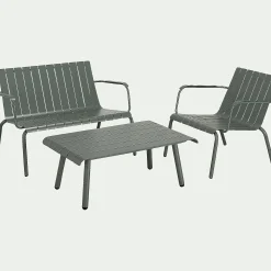 Table Basse Exterieur|Table De Jardin*alinea Table basse de jardin en aluminium - cèdre Vert