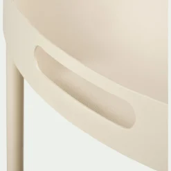 Table Basse Exterieur*alinea Table basse de jardin ronde en acier - Beige roucas