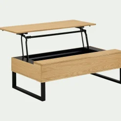 Table Basse*alinea Table basse en bois avec plateau relevable - naturel Bois clair