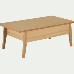 Table Basse*alinea Table basse en bois avec plateau relevable - naturel Bois clair