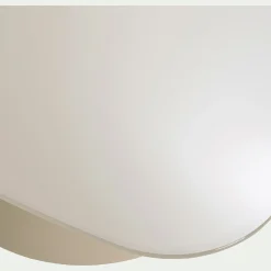 Table Basse*alinea Table basse en verre trempé et acier L70cm - écru Blanc