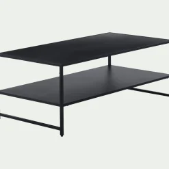Table Basse*alinea Table basse rectangulaire en acier - Noir