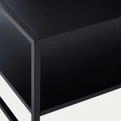 Table Basse*alinea Table basse rectangulaire en acier - Noir
