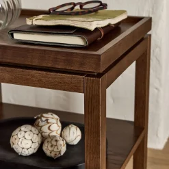 Table De Chevet*alinea Table de chevet en chêne L45xl35xH45cm - Bois foncé