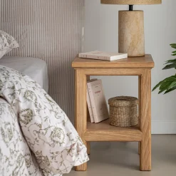 Table De Chevet|Bout De Canapé*alinea Table de chevet en orme L40xl35xH52cm - Bois clair