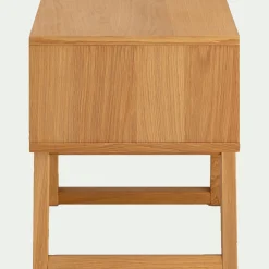 Table De Chevet*alinea Table de chevet en plaqué chêne L45xl40xH48cm - Bois clair