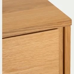 Table De Chevet*alinea Table de chevet en plaqué chêne L45xl40xH48cm - Bois clair