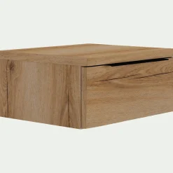 Table De Chevet*alinea Table de chevet suspendue en bois 1 tiroir L40xl36xH19cm - Bois clair