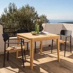 Table De Jardin|Table De Salle À Manger*alinea Table de jardin carrée en acacia - (4 places) Bois clair