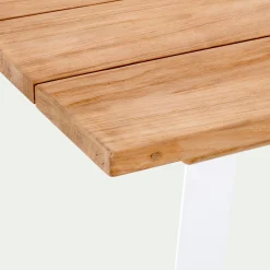 Table De Jardin*alinea Table de jardin en teck et aluminium - bois clair (8 places)