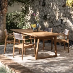 Table De Jardin*alinea Table de jardin extensible en teck FSC - (8 à 10 places) Bois clair