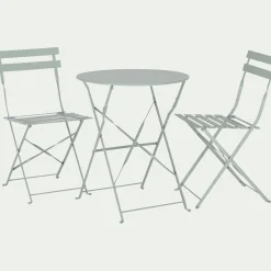 Table De Jardin*alinea Table de jardin pliante en acier - olivier (2 places) Vert