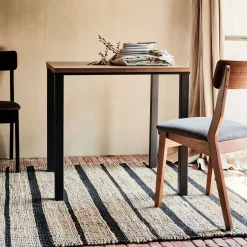 Table De Salle À Manger*alinea Table de repas carrée effet chêne - (4 places) Bois foncé