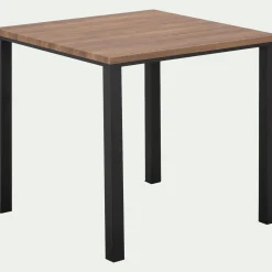 Table De Salle À Manger*alinea Table de repas carrée effet chêne - (4 places) Bois foncé