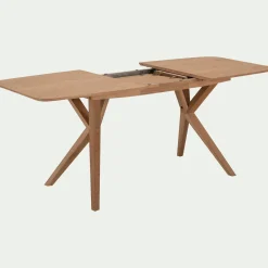 Table Extensible|Table De Salle À Manger*alinea Table de repas extensible plaquée chêne - (6 à 8 places) Bois clair