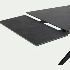Table Extensible*alinea Table de repas extensible en céramique et verre trempé - (6 à 10 places) Noir