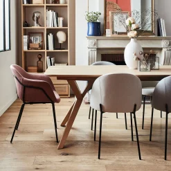 Table Extensible|Table De Salle À Manger*alinea Table de repas extensible plaquée chêne - (8 à 10 places) Bois clair