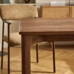 Table De Salle À Manger*alinea Table de repas fixe en noyer massif - (6 places) Bois foncé