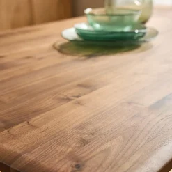 Table De Salle À Manger*alinea Table de repas fixe en noyer massif - (6 places) Bois foncé