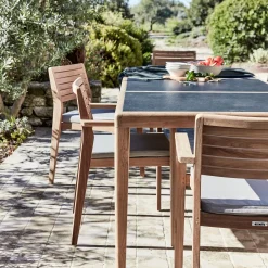 Table De Jardin*alinea Table de repas jardin en teck massif - (8 places) Noir