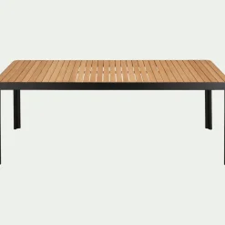 Table De Jardin|Table De Salle À Manger*alinea Table de repas jardin en aluminium et teck - bois clair (8 places)