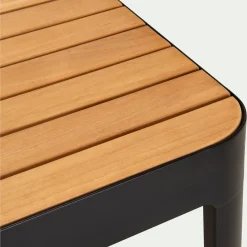 Table De Jardin|Table De Salle À Manger*alinea Table de repas jardin en aluminium et teck - bois clair (8 places)