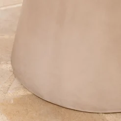 Table De Jardin*alinea Table de repas jardin ronde en béton ciré - (6 places) Blanc